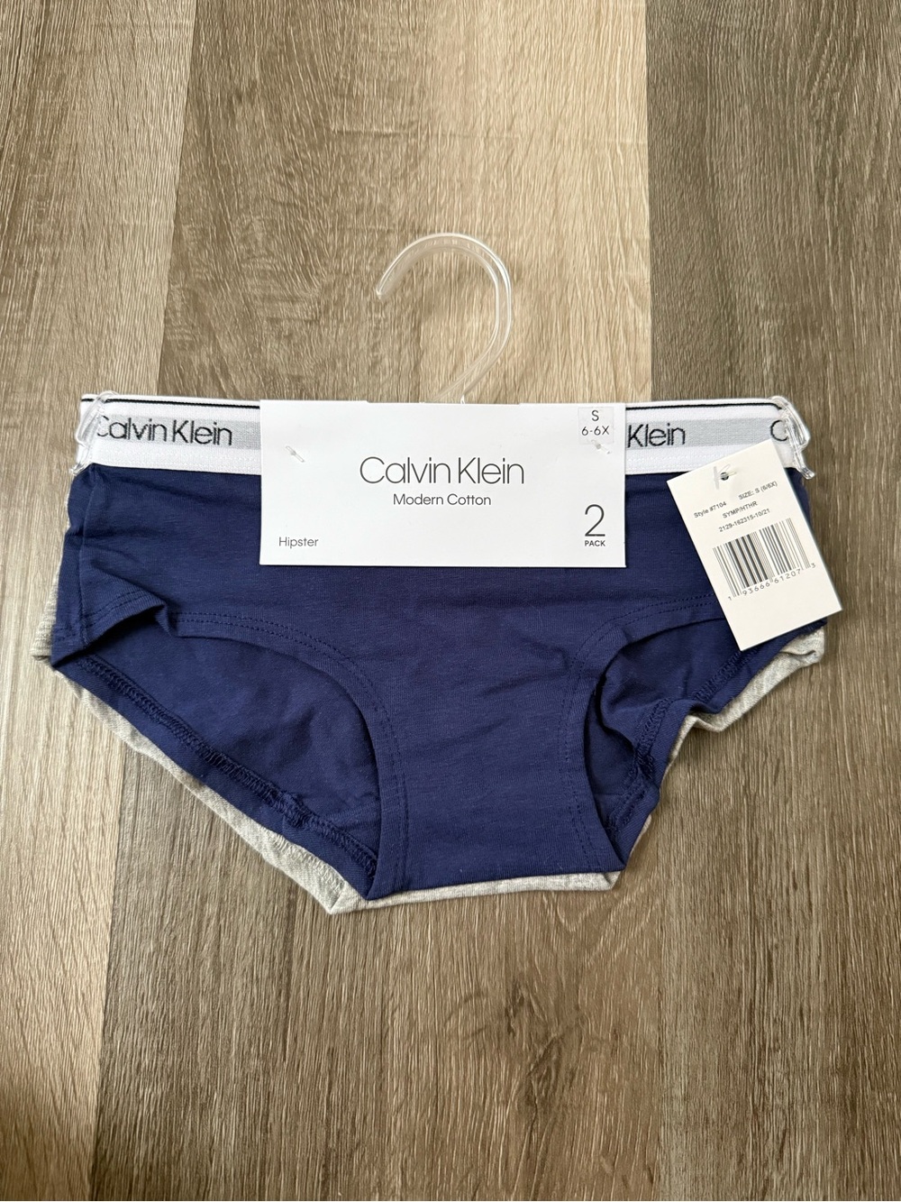 Calvin Klein Kids Navy & Heather Gray Cotton Hipster Briefs - 2 Pack